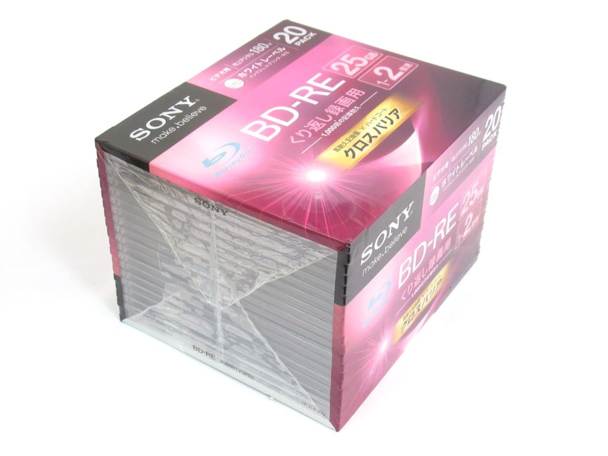 AO 7-3 未開封 SONY ソニー ブルーレイ Blu-ray BD-RE 25GB 20BNE1VGPS2 20枚セット くり返し録画用 高耐久記録膜 ハードコート_画像2