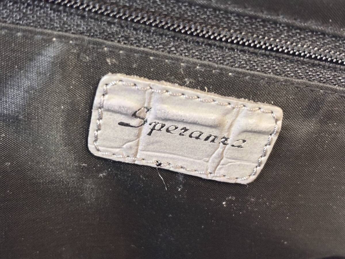 Speranza 牛革 がま口 トートバッグ グレー レディース _画像7