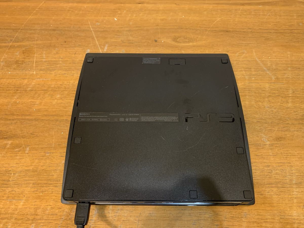 G1108-01★ SONY PlayStation3 PS3 ゲー厶機 本体 CECH-2100A BLACK 通電確認済 _画像5