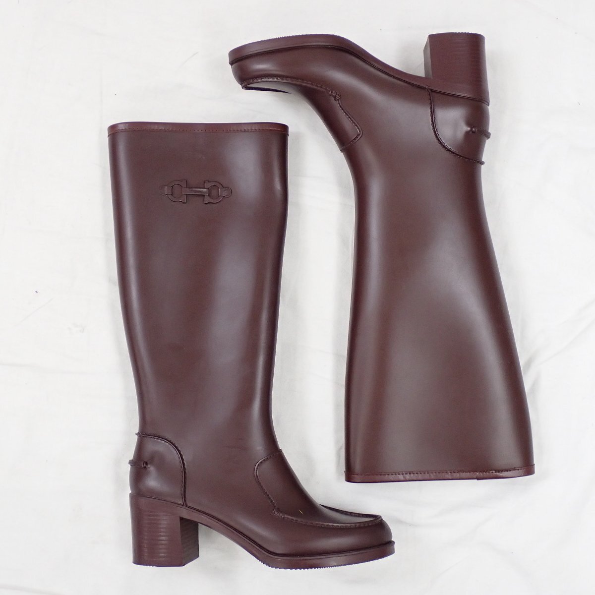 *Salvatore Ferragamo/ Salvatore Ferragamo влагостойкая обувь 8/ женский 23.5cm соответствует / балка gun ti/ gun chi-ni/ вне с коробкой &1835300110