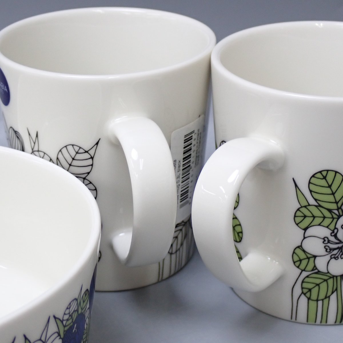 □未使用 ARABIA/アラビア Krokus/クロッカス 食器 5点セット/マグ/ボウル/プレート/グリーン/ブラック/外箱付き/北欧食器&1115900035_画像5