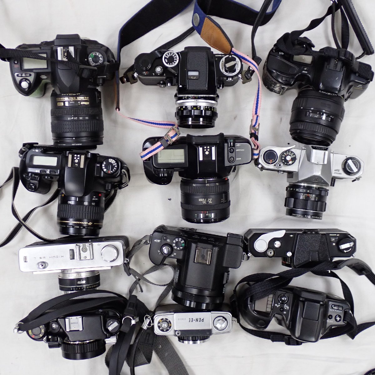 ☆1円 カメラ 大量セット/Canon EOS650/Kiss/D70/Nikomat/NIKONOS-III/オリンパス PEN-EE/MINOLTA 他/レンズ/ジャンク扱い&2136500055_画像4