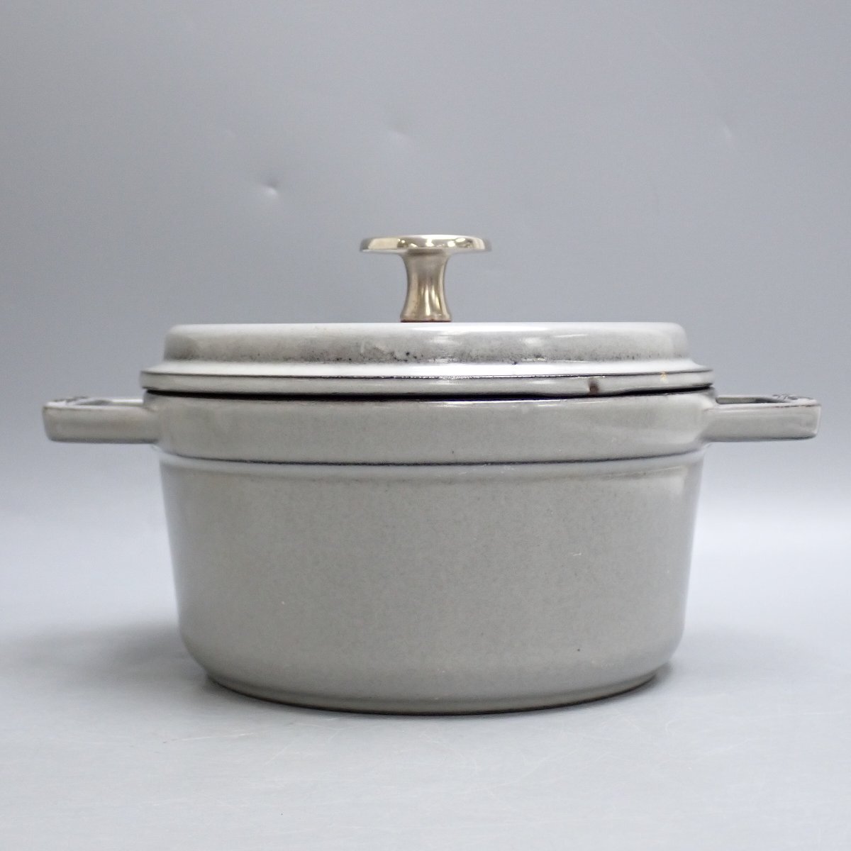 *STAUB/ -тактный ub pico *ko раскладушка раунд 16cm/ серый / чугун / сигнал low кастрюля / кастрюля с двумя ручками / кухонная утварь &1098400024