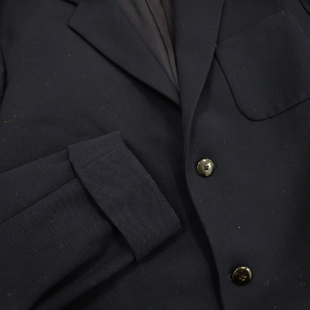 ★Yohji Yamamoto POUR HOMME/ヨウジヤマモトプールオム テーラードジャケット M/メンズL相当/ネイビー/ウール100%&2183400012_画像3