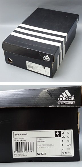 ★未使用 adidas/アディダス トアロ メッシュ クロッグサンダル メンズ28.5cm/グレー×サックスブルー系/外箱付き/Q23225&1574000047_画像8