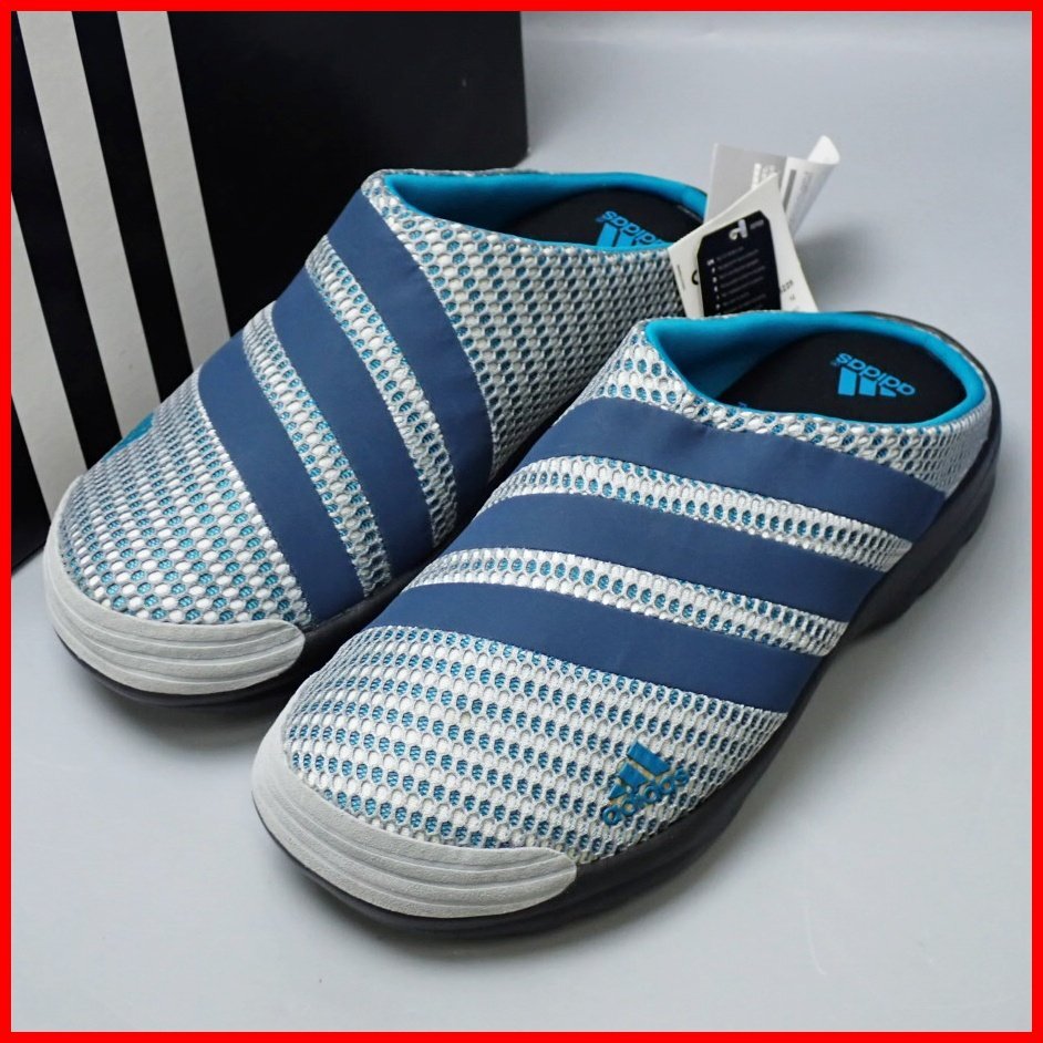★未使用 adidas/アディダス トアロ メッシュ クロッグサンダル メンズ28.5cm/グレー×サックスブルー系/外箱付き/Q23225&1574000047_画像1