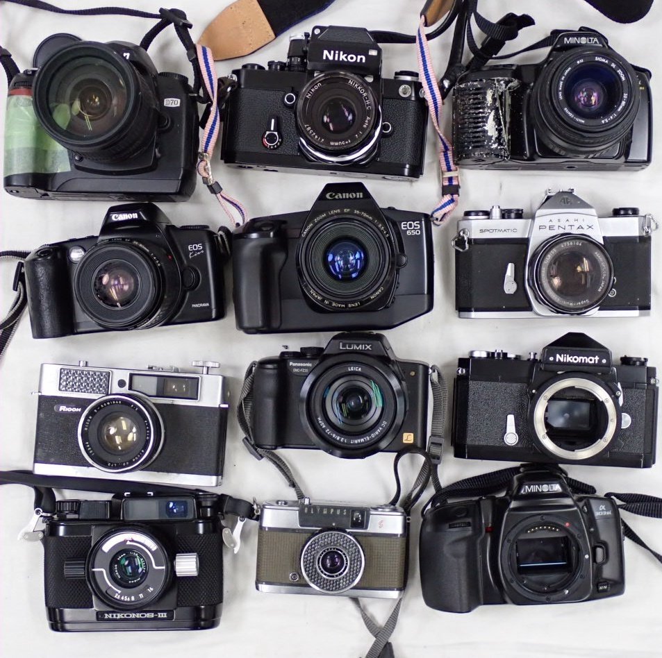 ☆1円 カメラ 大量セット/Canon EOS650/Kiss/D70/Nikomat/NIKONOS-III/オリンパス PEN-EE/MINOLTA 他/レンズ/ジャンク扱い&2136500055_画像2