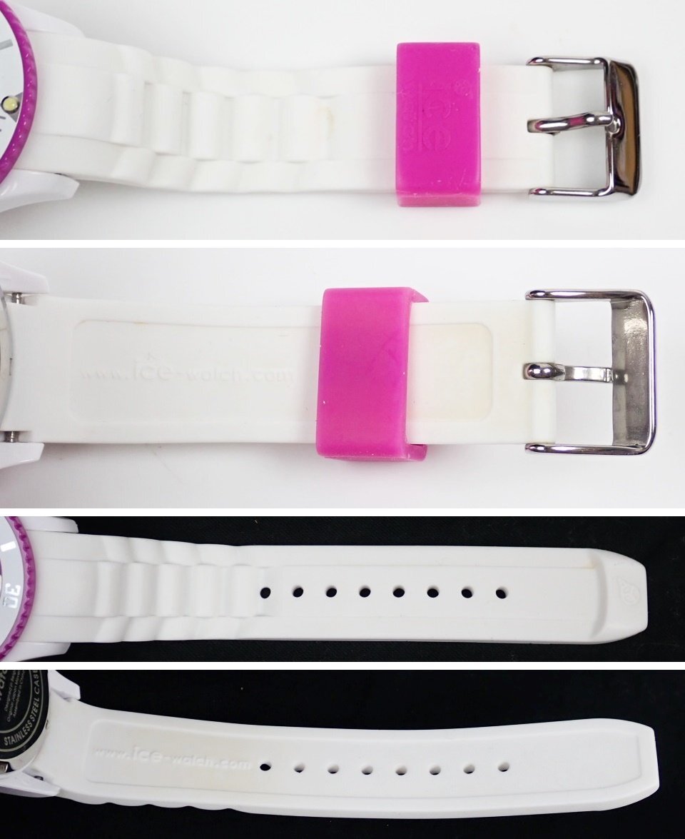 ★ICE WATCH/アイスウォッチ クォーツ腕時計 パープル×ホワイト/3針/デイ/アナログ/リストウォッチ&2179500007_画像5