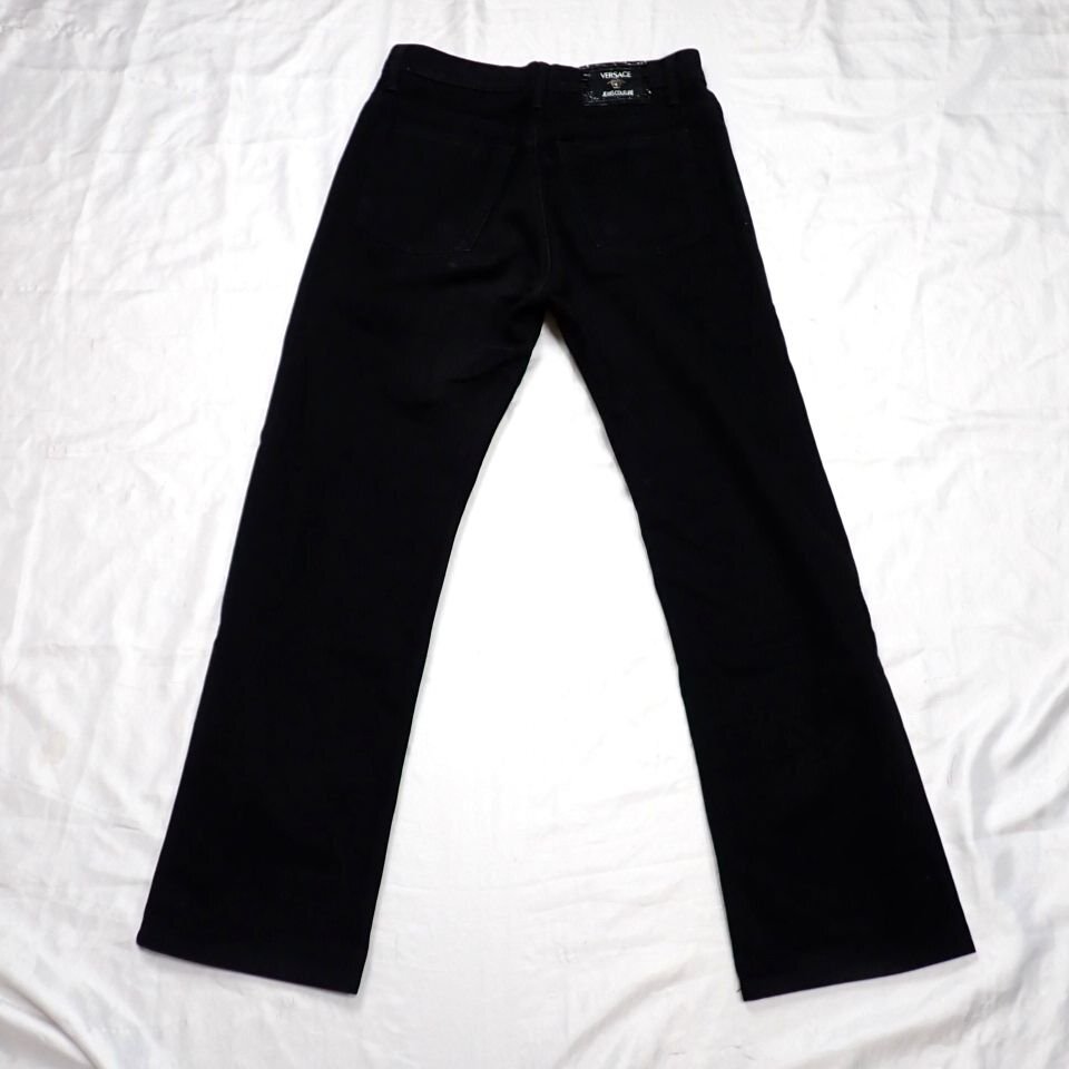 ★ヴェルサーチ ジーンズクチュール デニムパンツ W31/メンズS相当/ブラック/コットン100%/ボタンフライ&2177900002_画像2