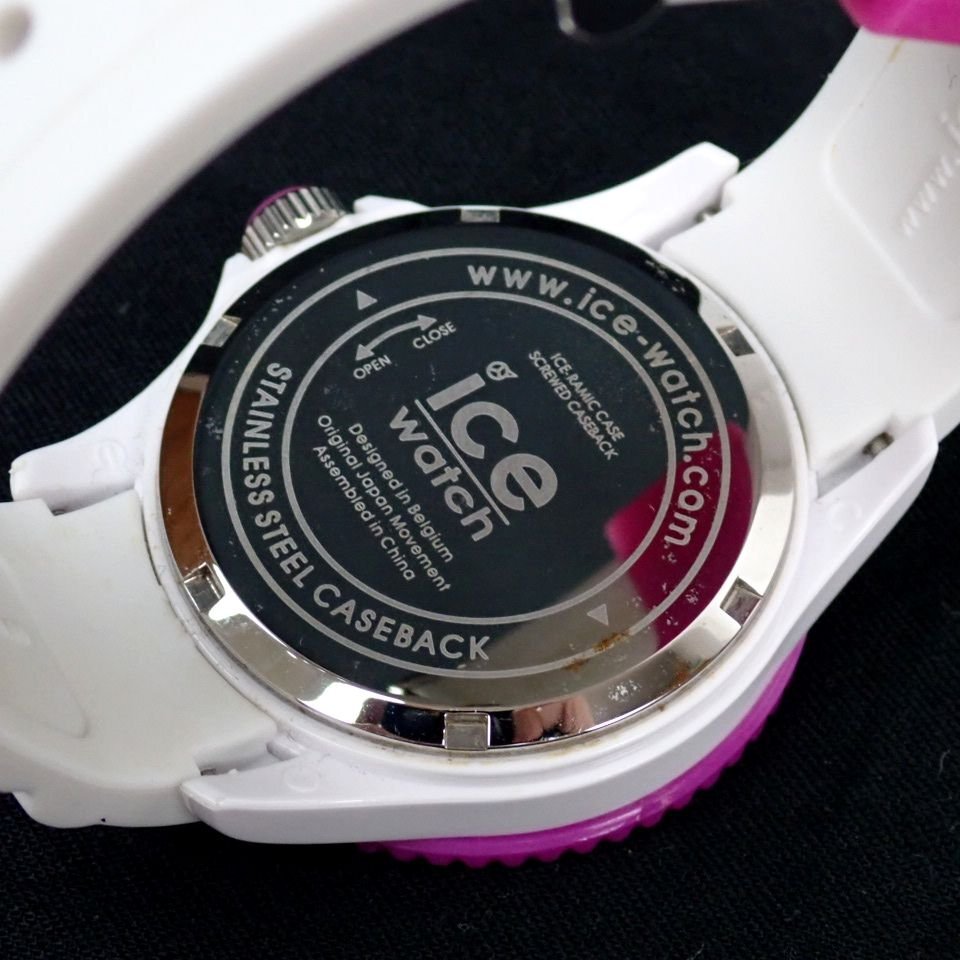 ★ICE WATCH/アイスウォッチ クォーツ腕時計 パープル×ホワイト/3針/デイ/アナログ/リストウォッチ&2179500007_画像2