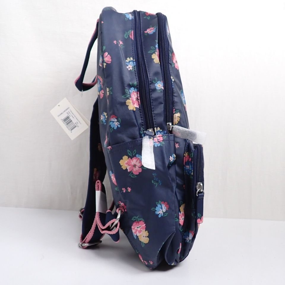 ★未使用 Cath Kidston/キャスキッドソン バックパック ダークネイビー/花柄/リュックサック/デイパック/鞄&2104600036_画像2