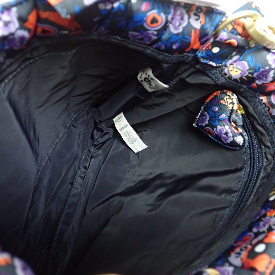 ★未使用 Cath Kidston/キャスキッドソン 2wayハンドバッグ ダークグレー×パープル系/花柄/ショルダーベルト付き&2104600038_画像5