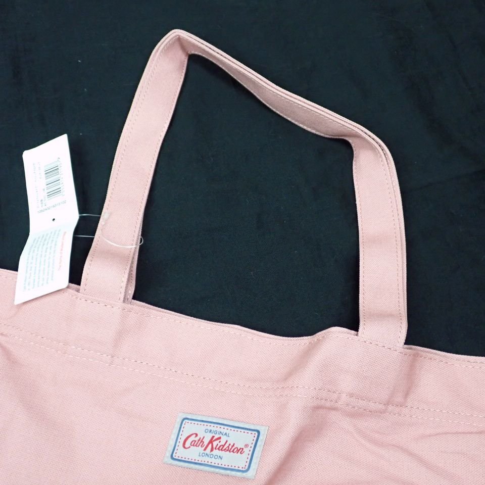 ★未使用 Cath Kidston/キャスキッドソン トートバッグ 2点セット/オフホワイト/ピンク/肩掛けOK/A4サイズ対応&2104600035_画像3