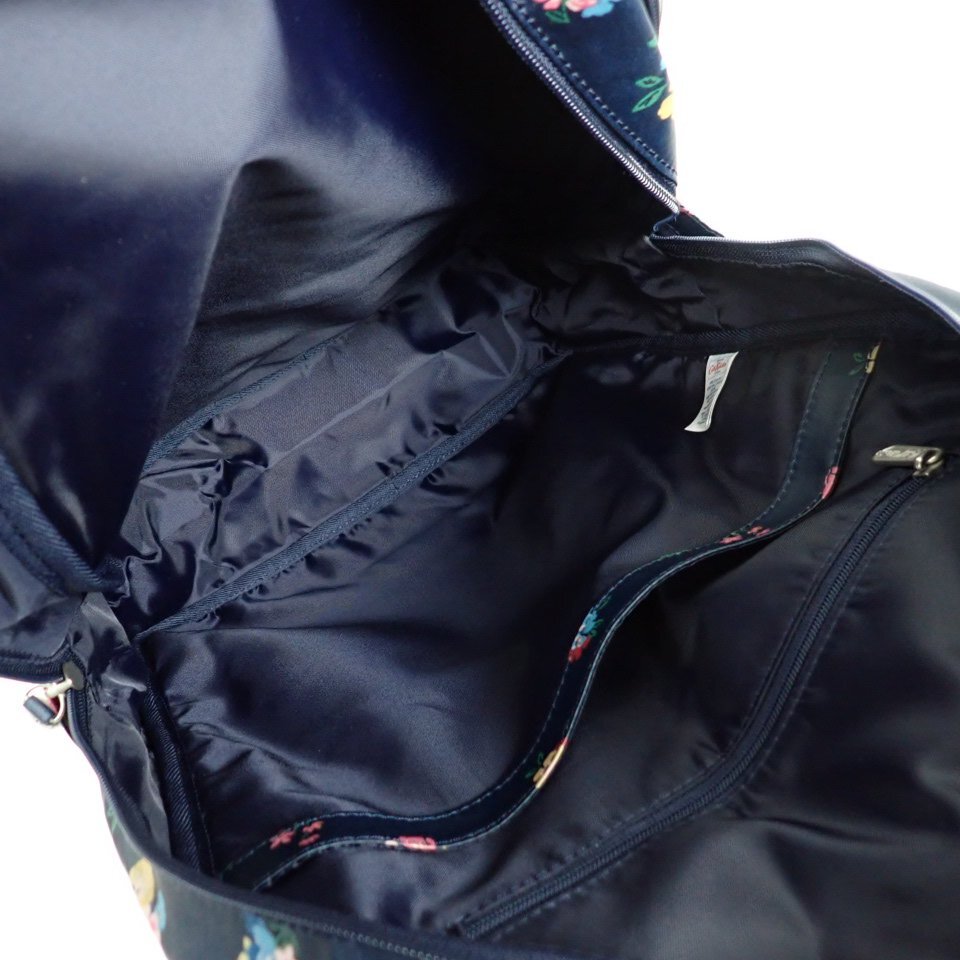 ★未使用 Cath Kidston/キャスキッドソン バックパック ダークネイビー/花柄/リュックサック/デイパック/鞄&2104600036_画像5