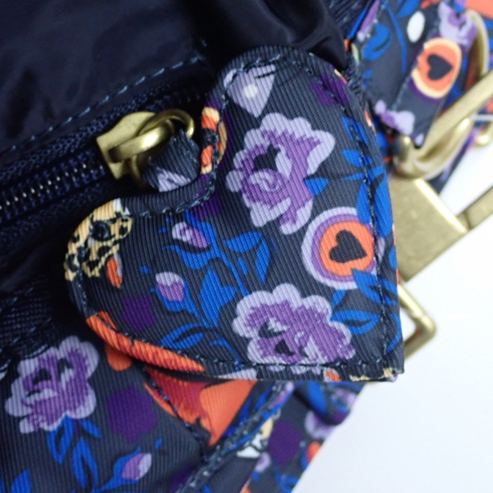 ★未使用 Cath Kidston/キャスキッドソン 2wayハンドバッグ ダークグレー×パープル系/花柄/ショルダーベルト付き&2104600038_画像6