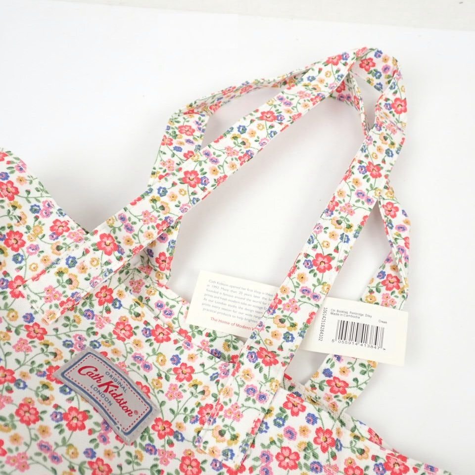 ★未使用 Cath Kidston/キャスキッドソン コットン ブックバッグ Pembridge Ditsy/クリーム/花柄/肩掛けOK/トート&2104600070_画像4