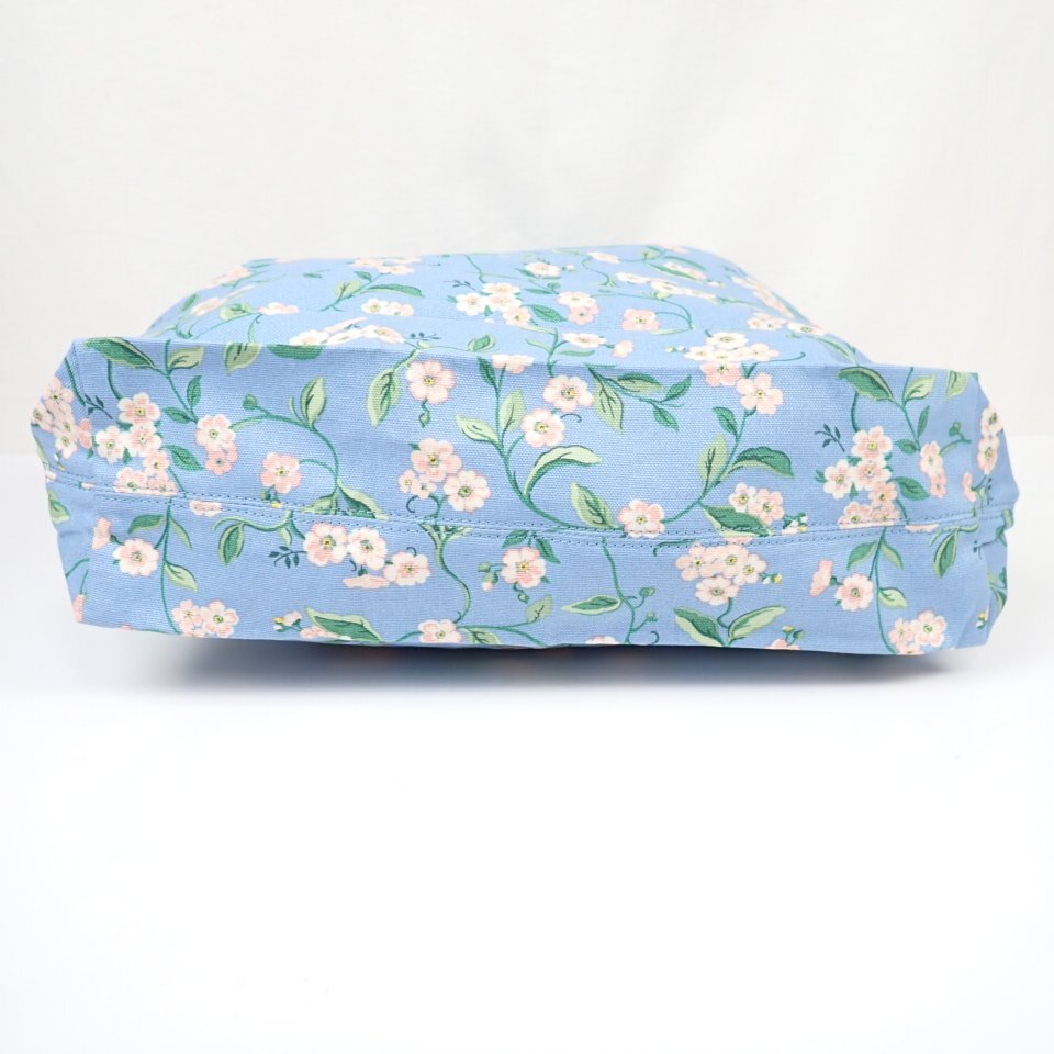 ★未使用 キャスキッドソン ヒッチ トートバッグ Forget me not/忘れな草 ミッドブルー/コットン100%/肩掛けOK&2104600054_画像3