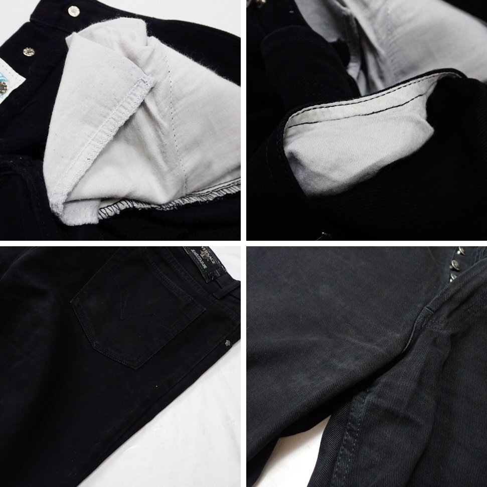 ★ヴェルサーチ ジーンズクチュール デニムパンツ W31/メンズS相当/ブラック/コットン100%/ボタンフライ&2177900002_画像8