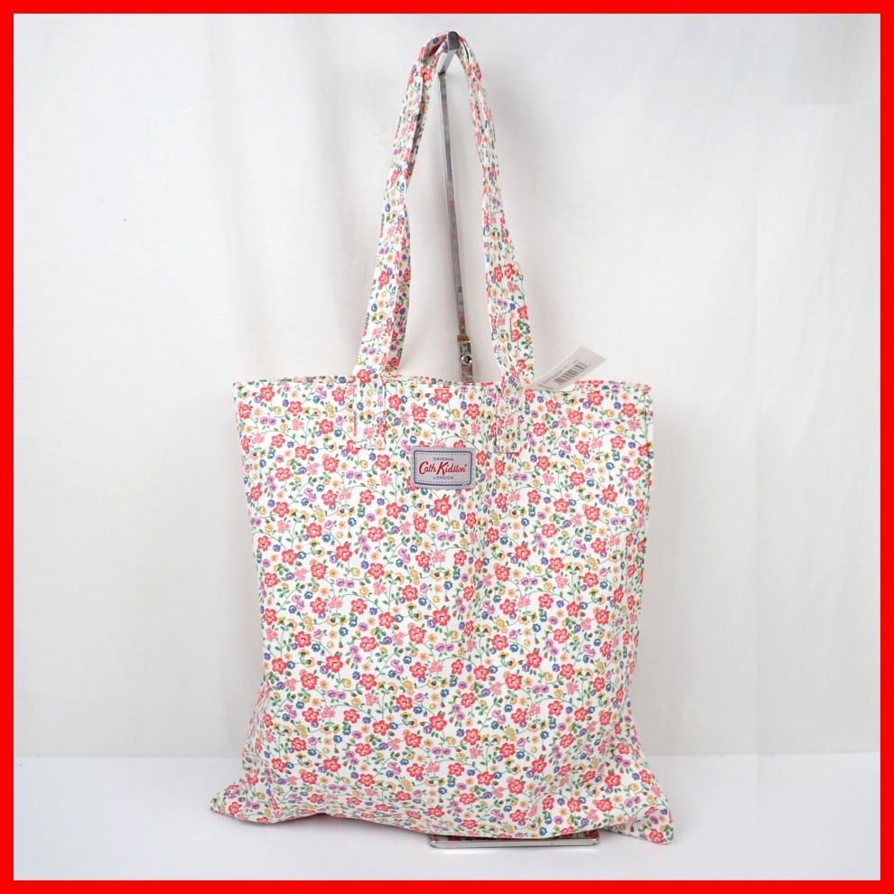 ★未使用 Cath Kidston/キャスキッドソン コットン ブックバッグ Pembridge Ditsy/クリーム/花柄/肩掛けOK/トート&2104600070_画像1
