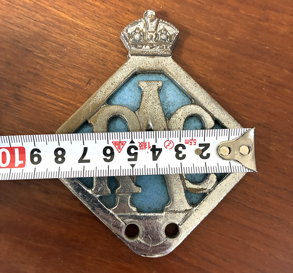 1940〜50年代 英国製 RAC グリルバッジ(プレートタイプ)ビンテージ 当時物 Royal Automobile Club England Mini Vespa Lambretta などに _画像9