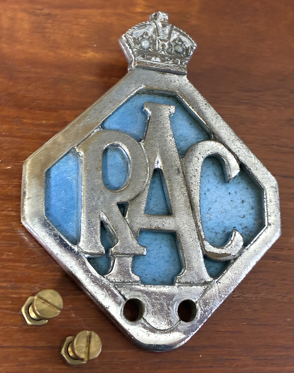 1940〜50年代 英国製 RAC グリルバッジ(プレートタイプ)ビンテージ 当時物 Royal Automobile Club England Mini Vespa Lambretta などに _画像4