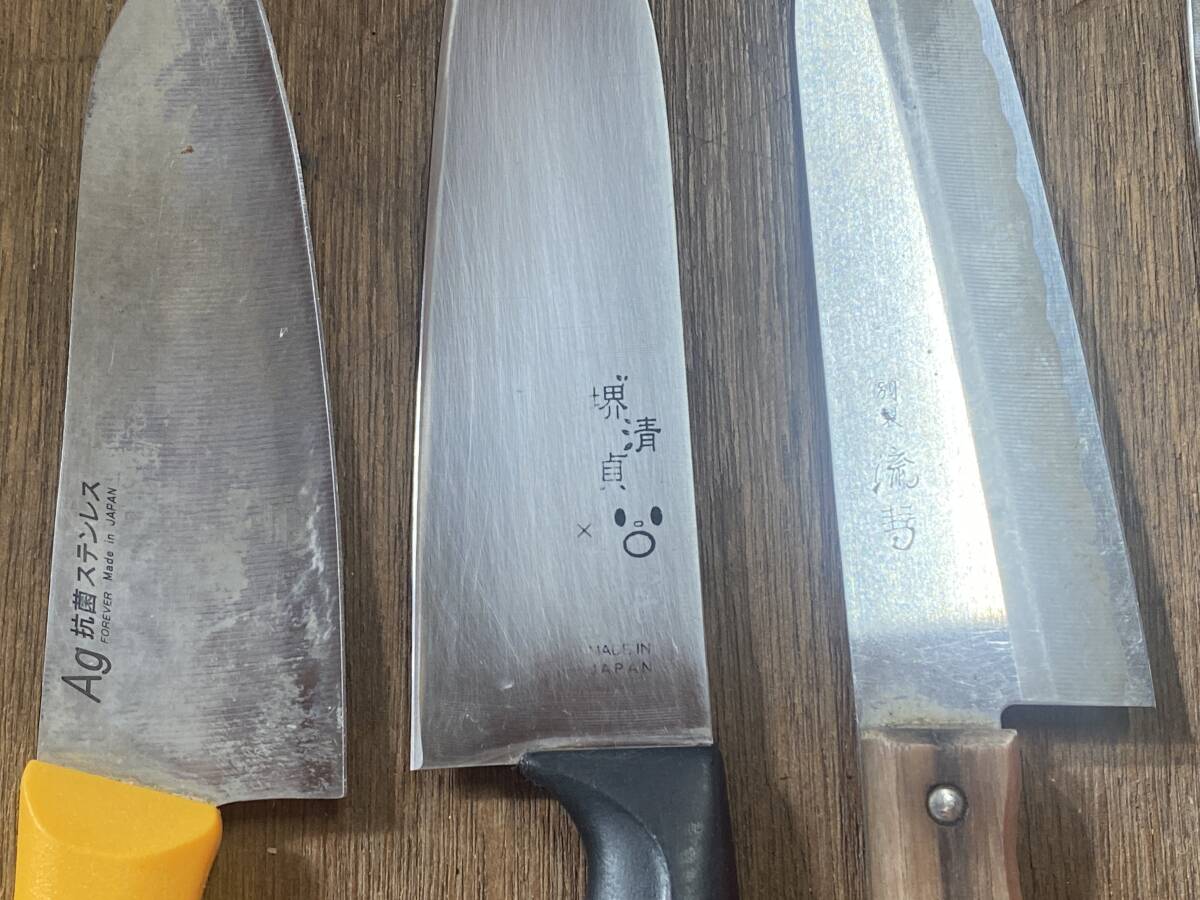 E-1331 [ включение в покупку не возможно ]980 иен ~ текущее состояние товар кухонный нож суммировать 20 позиций комплект три дерево .. произведение / Sakai Kiyoshi . произведение / правильный . произведение и т.п. режущий инструмент кухонная утварь нож 