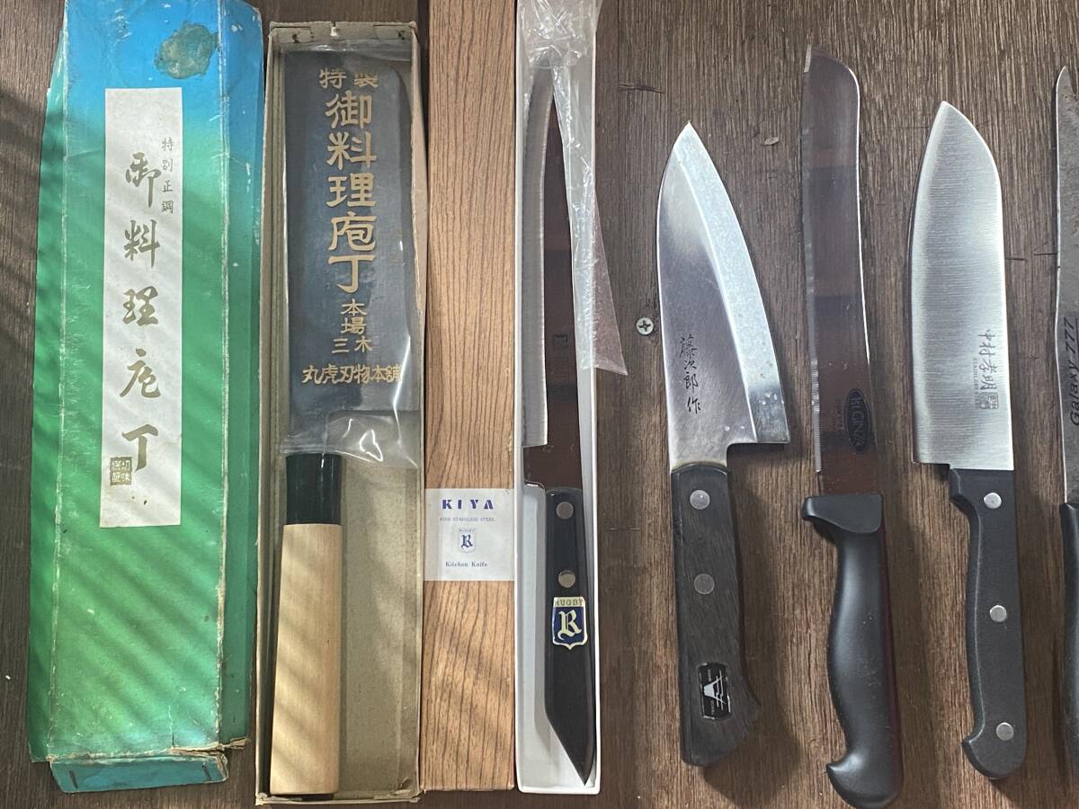 E-1335 [ включение в покупку не возможно ]980 иен ~ текущее состояние товар кухонный нож суммировать 20 позиций комплект tojiro произведение / Nakamura . Akira /.. и т.п. режущий инструмент кухонная утварь товары для кухни нож 