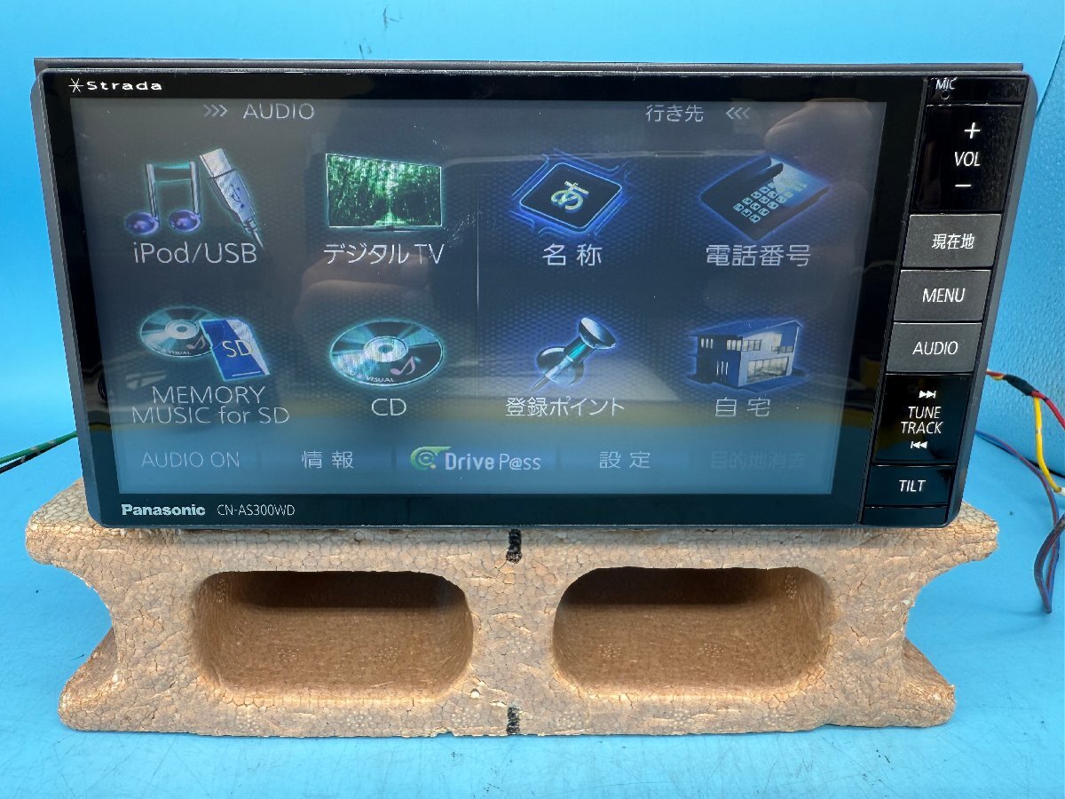 Panasonic CN-AS300WD 年式不明 CD/DVD/SD/フルセグ/Bluetooth/HDMI B-CASカード不要タイプ 取説付き_画像2