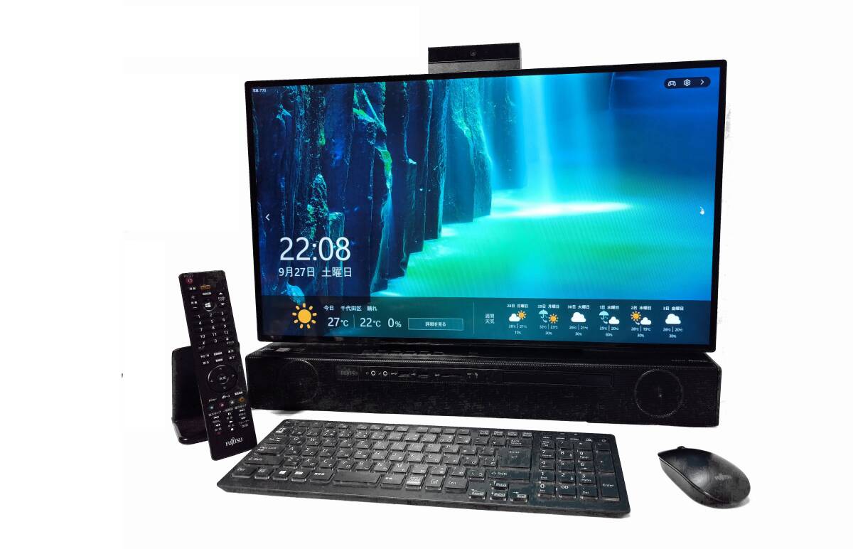 Win11Pro!27型ESPRIMO【新品!SSD 2TB+HDD 6TB】10世代HexaCore-i7/メモリ32GB/Wi-Fi 6/3波TV W録/Blu-ray/スマートTV/ハイレゾ/HDMI/Office_画像6