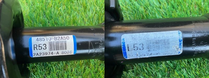 スタビ穴有 LA100S ムーヴカスタム RS☆R ダウンサス組みサスペンション Fストラット ショック 48510-B2A50/48520-B2A50/48531-B2A10 _画像6