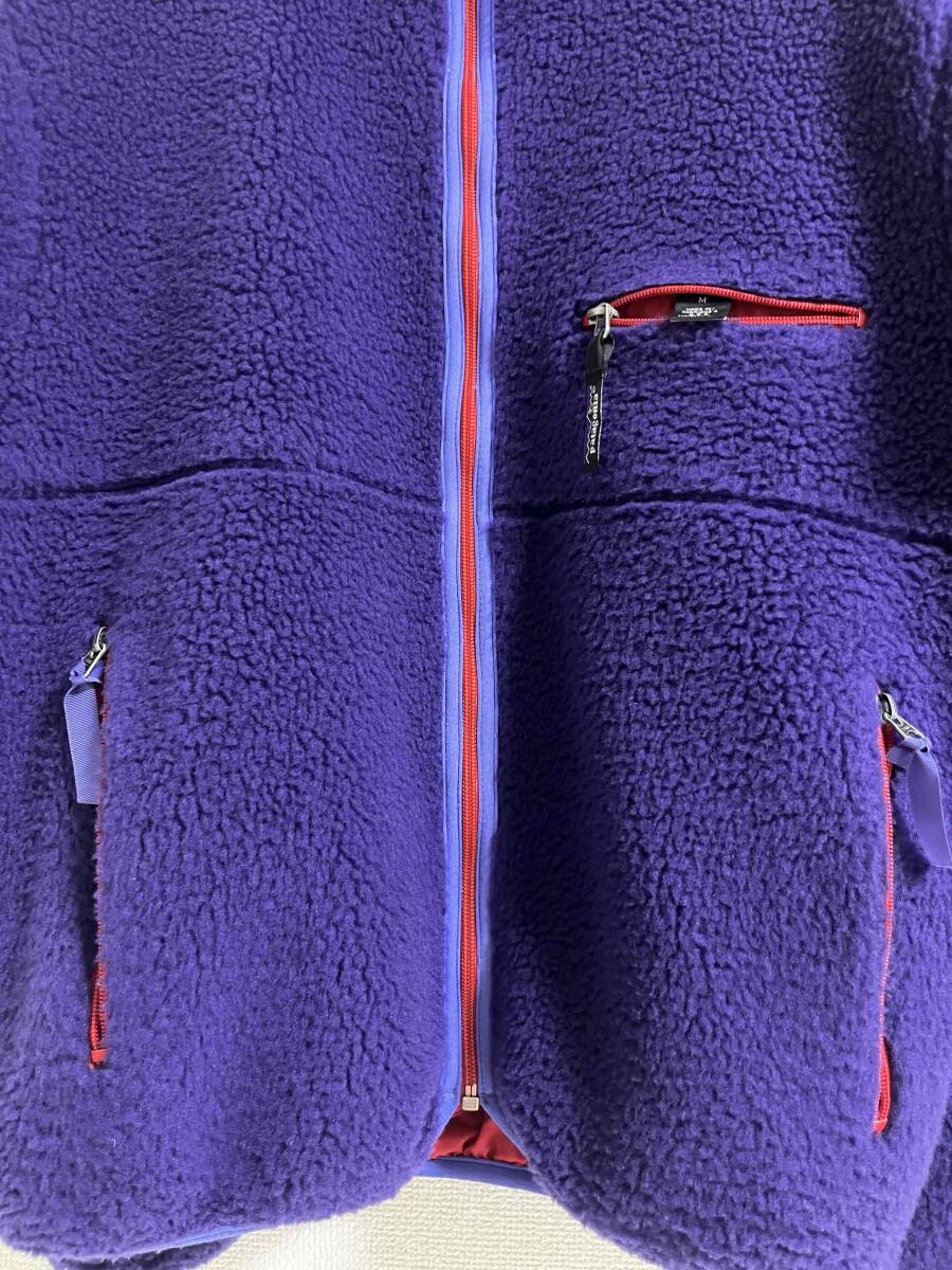 Patagonia パタゴニア グリセード エッグプラント フレンチレッド サイズM フリース ナイロン USA製 ビンテージ 90年代 アウトドアウエア_画像3