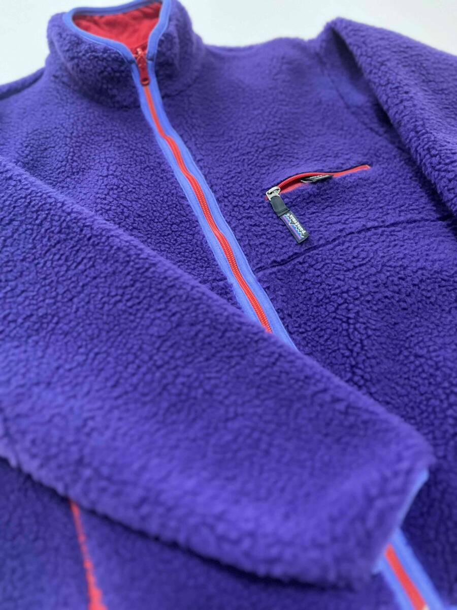 Patagonia パタゴニア グリセード エッグプラント フレンチレッド サイズM フリース ナイロン USA製 ビンテージ 90年代 アウトドアウエア_画像1