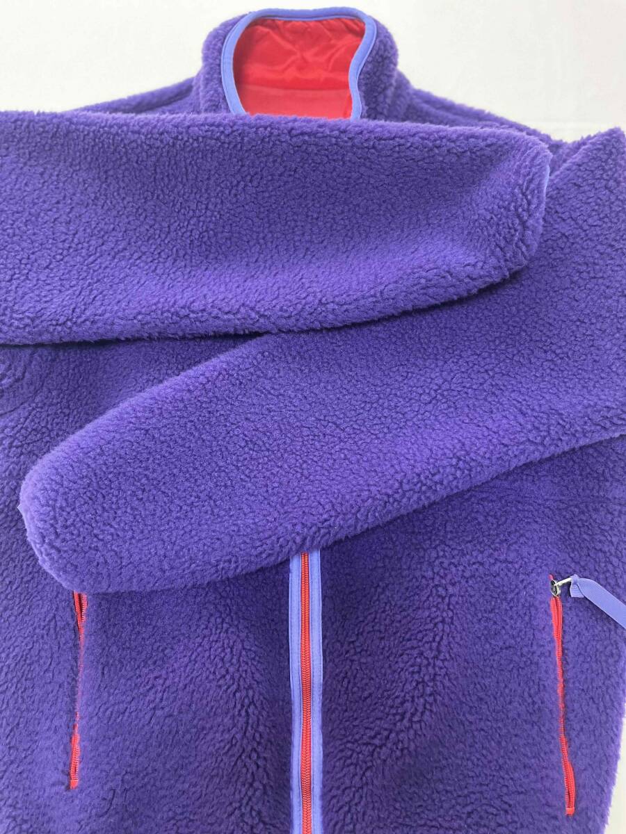 Patagonia パタゴニア グリセード エッグプラント フレンチレッド サイズM フリース ナイロン USA製 ビンテージ 90年代 アウトドアウエア_画像2