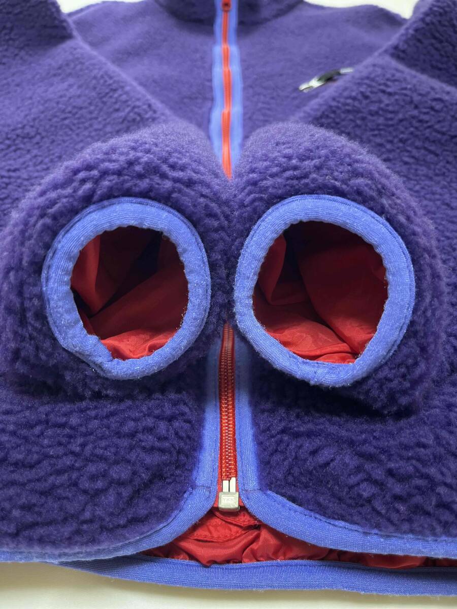 Patagonia パタゴニア グリセード エッグプラント フレンチレッド サイズM フリース ナイロン USA製 ビンテージ 90年代 アウトドアウエア_画像5