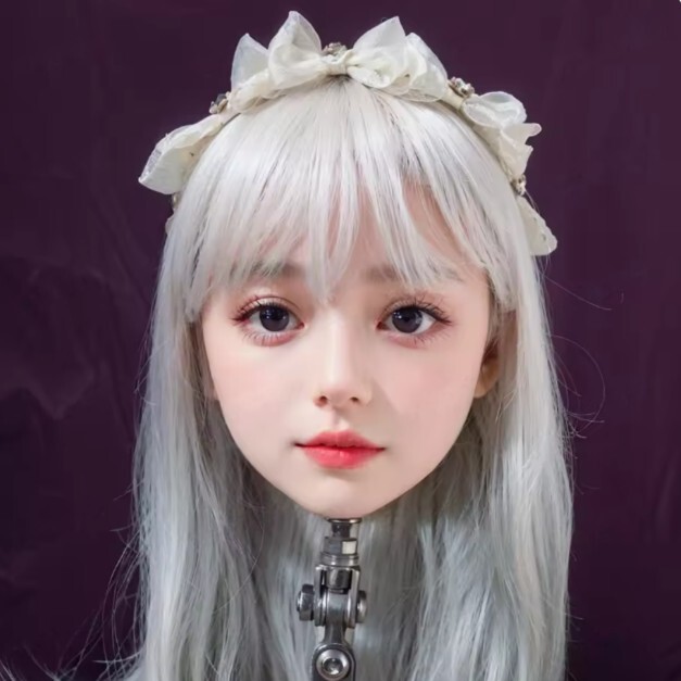 ドールヘッド 等身大リアルドール用 TPE製 カスタムドールヘッド M16接続 ウィッグ付き T_画像1
