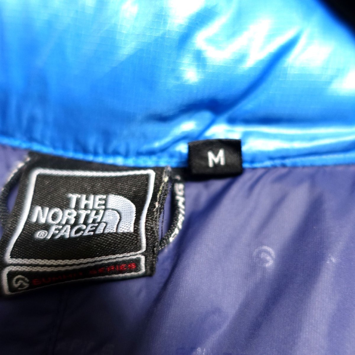 THE NORTH FACE ノースフェイス サミットシリーズ ダウンジャケット 800FP メンズ Mサイズ 正規品 ブルー Z6072_画像7
