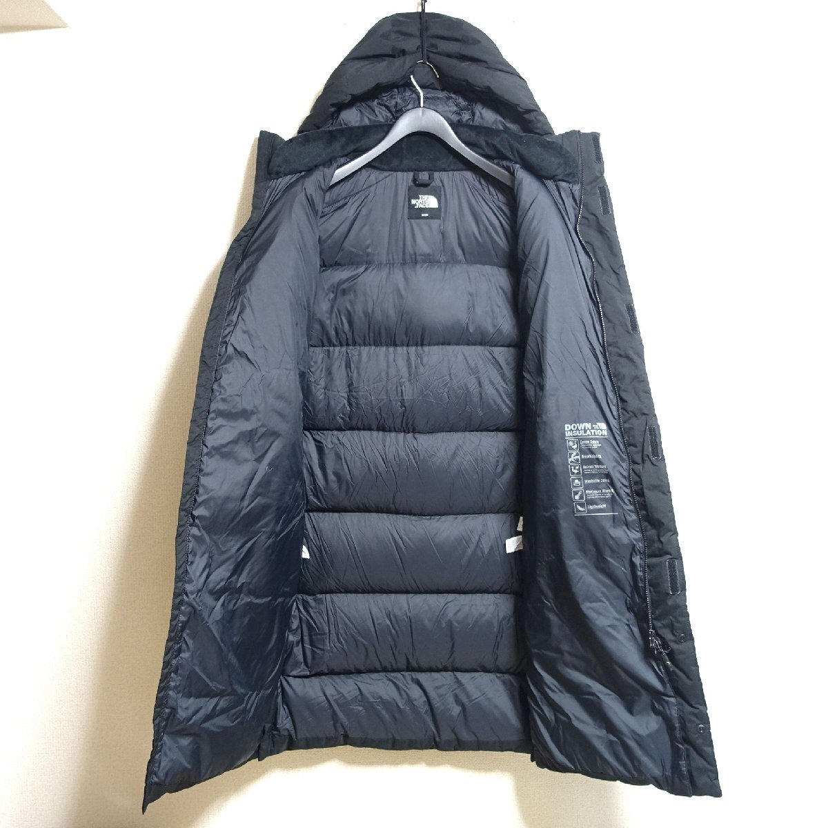 THE NORTH FACE ノースフェイス ドライベント ダウンコート ロング ダウンジャケット メンズ Mサイズ 正規品 ブラック Z6096_画像3