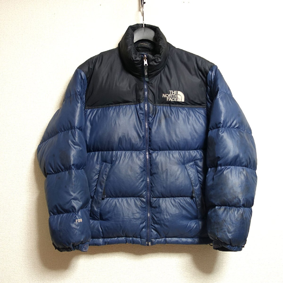 THE NORTH FACE ノースフェイス ヌプシ ダウンジャケット 700FP メンズ Sサイズ 正規品 ブルー D10428_画像1