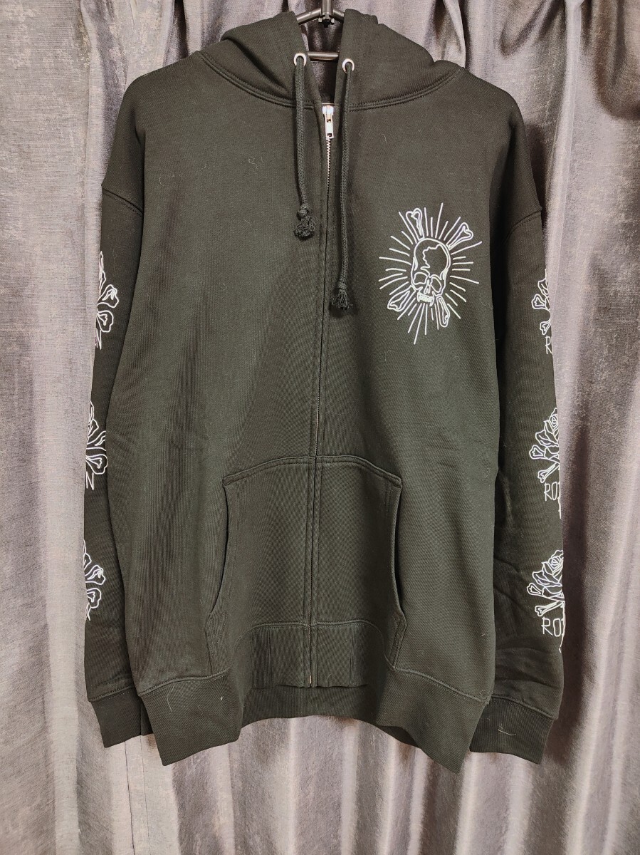 Roen 加工パーカー マリア柄 フーディ スウェット ロエン Mサイズ_画像2