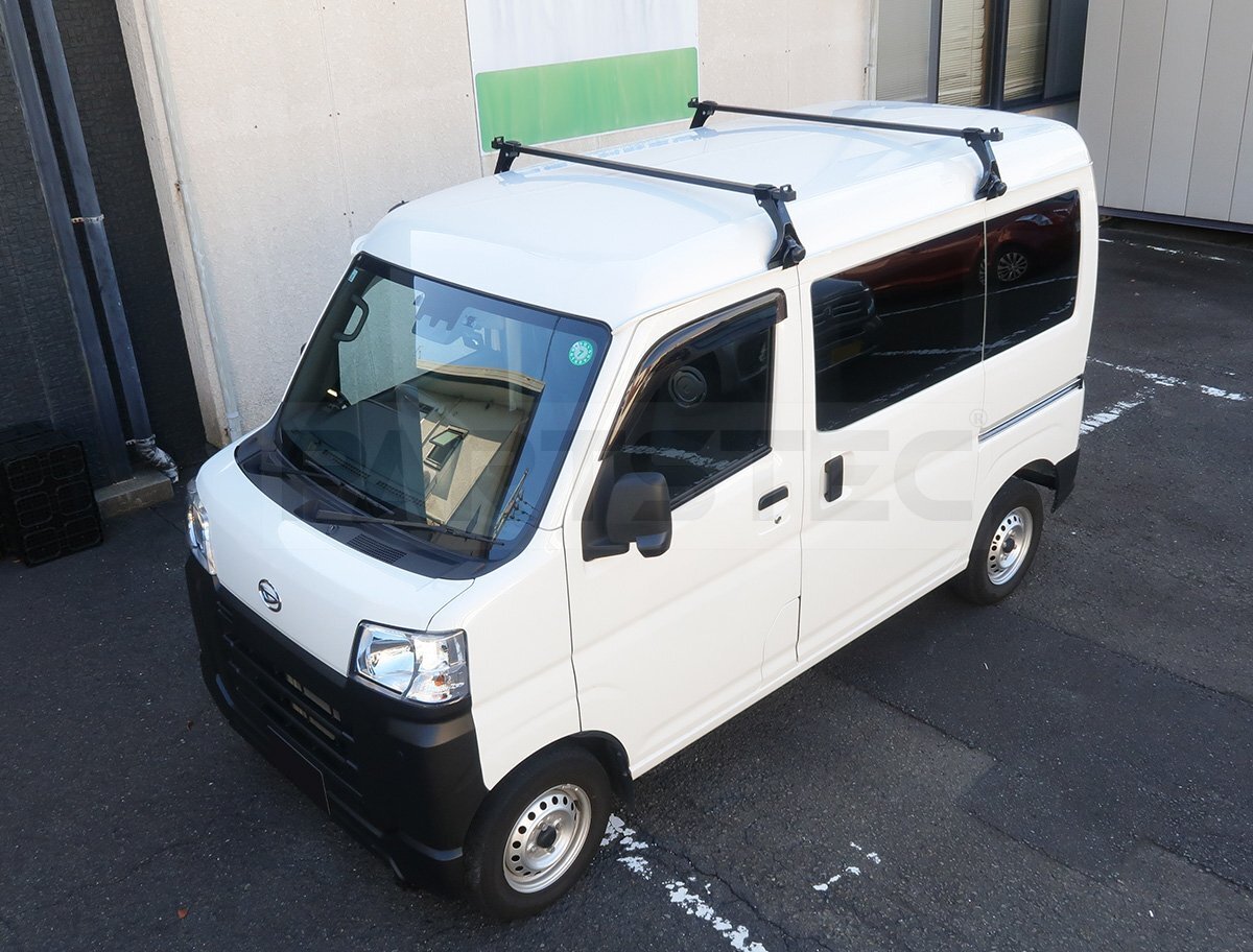 ハイゼットカーゴ アトレー S700V S710V ルーフキャリア ベースキャリア 2本 雨どい取付 軽バン ダイハツ / 147-356_画像2