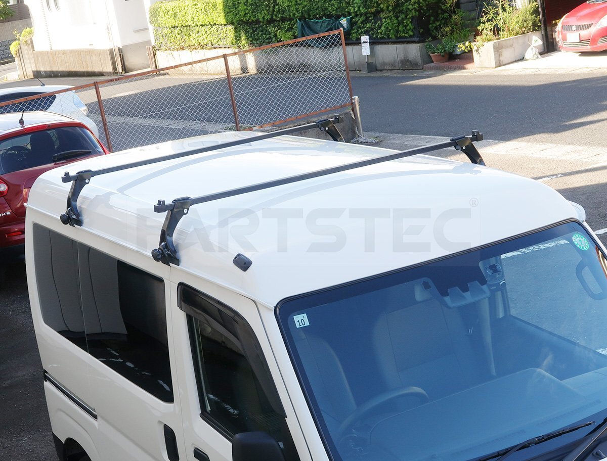 ハイゼットカーゴ アトレー S700V S710V ルーフキャリア ベースキャリア 2本 雨どい取付 軽バン ダイハツ / 147-356_画像4