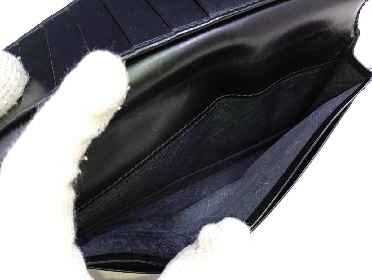 dunhill■ダンヒル ロング ウォレット 二つ折り 長財布 レザー ブラック 黒■中古品 Dunhill_画像8