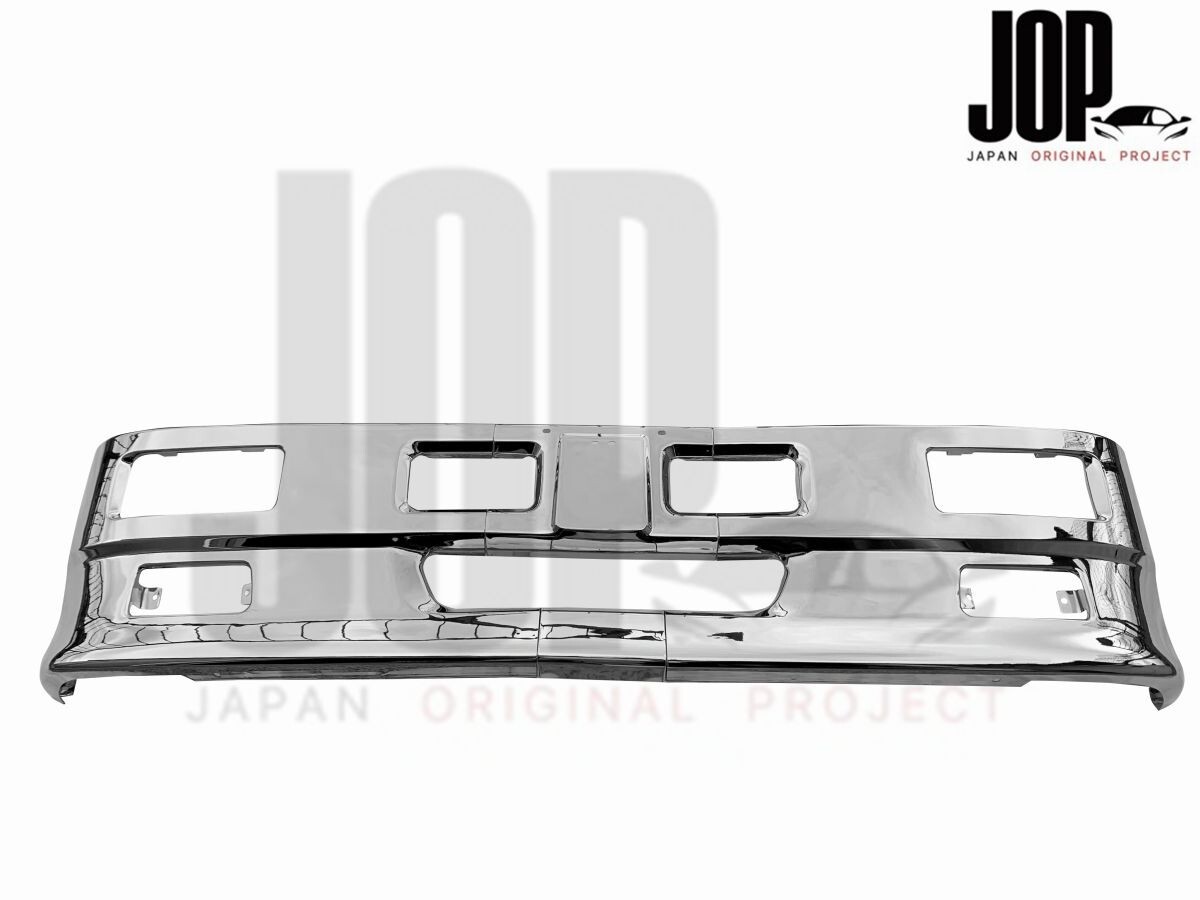 ふそう ジェネレーション キャンター ワイド メッキ ハイブリッド フロント バンパー W2000mm H450mm LED フォグランプ 取り付けステー 付_画像3