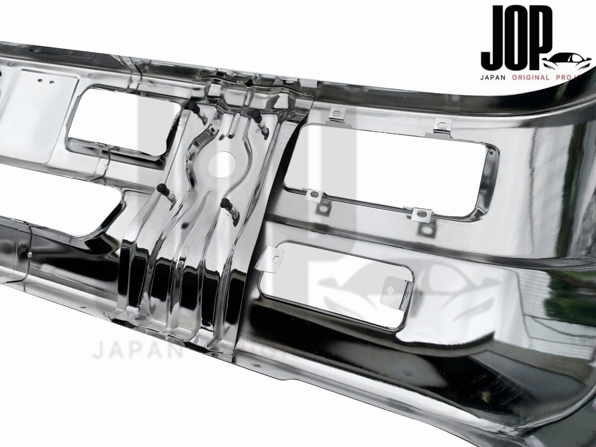 ふそう ジェネレーション キャンター ワイド メッキ ハイブリッド フロント バンパー W2000mm H450mm LED フォグランプ 取り付けステー 付_画像7