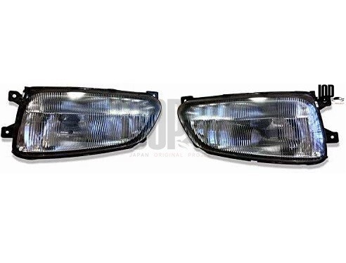 日野 レンジャー プロ 前期 純正 タイプ ハロゲン ヘッドライト 左右 新品 左側走行 日本仕様 イエローフォグ_画像1