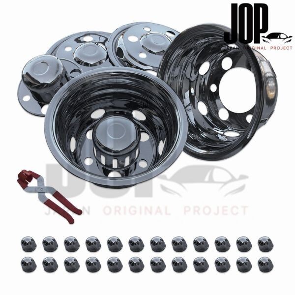 ホイール ライナー ステンレス 日野 ふそう いすゞ 日産 5.5J-16インチ-135 5 1/2J PCD 222.25mm 41mmナット 6穴 フロント リア 前後 set_画像3