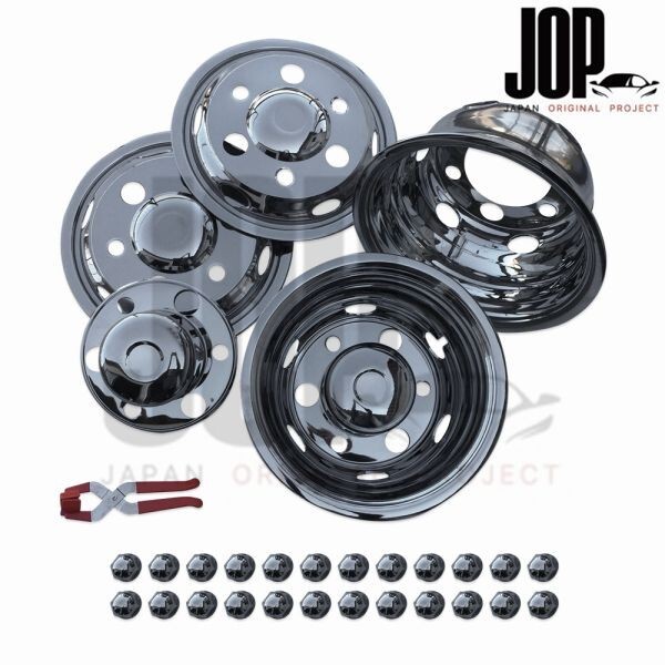 ホイール ライナー ステンレス 日野 ふそう いすゞ 日産 5.5J-16インチ-135 5 1/2J PCD 222.25mm 41mmナット 6穴 フロント リア 前後 set_画像4