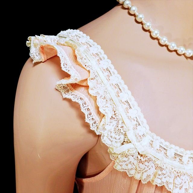 CE6-B79☆//EBLIN/エブリン♪ふんわりガーリーシルエット☆シアーピンク*ベビードール※一番安価な送料はゆうパケットなら280円♪_画像4