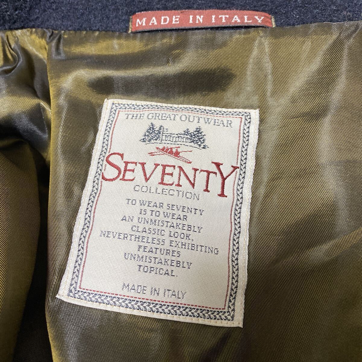上質　オールド　イタリア製　SEVENTY カシミア×ウール　フィールドコート　セブンティ　ジャケット　カバーオール　メルトン_画像4