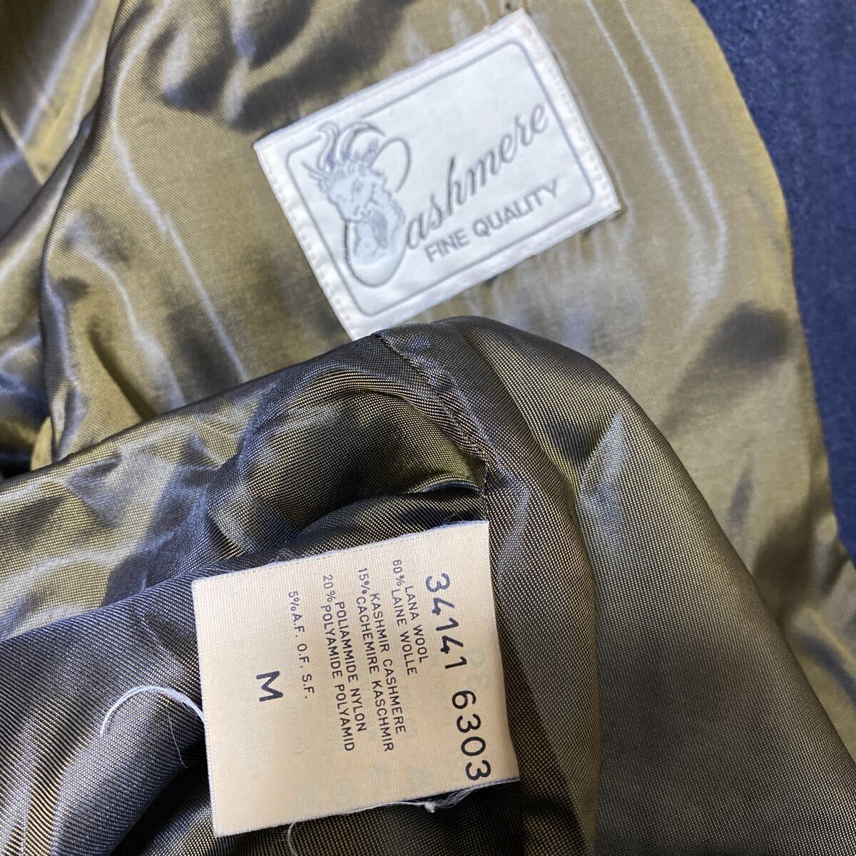 上質　オールド　イタリア製　SEVENTY カシミア×ウール　フィールドコート　セブンティ　ジャケット　カバーオール　メルトン_画像5